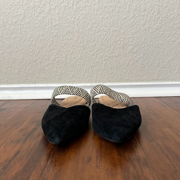 BIRDIES The Swan Black Cuff Suede Pointed Toe Mules Slip-On - Picture 3 of 9